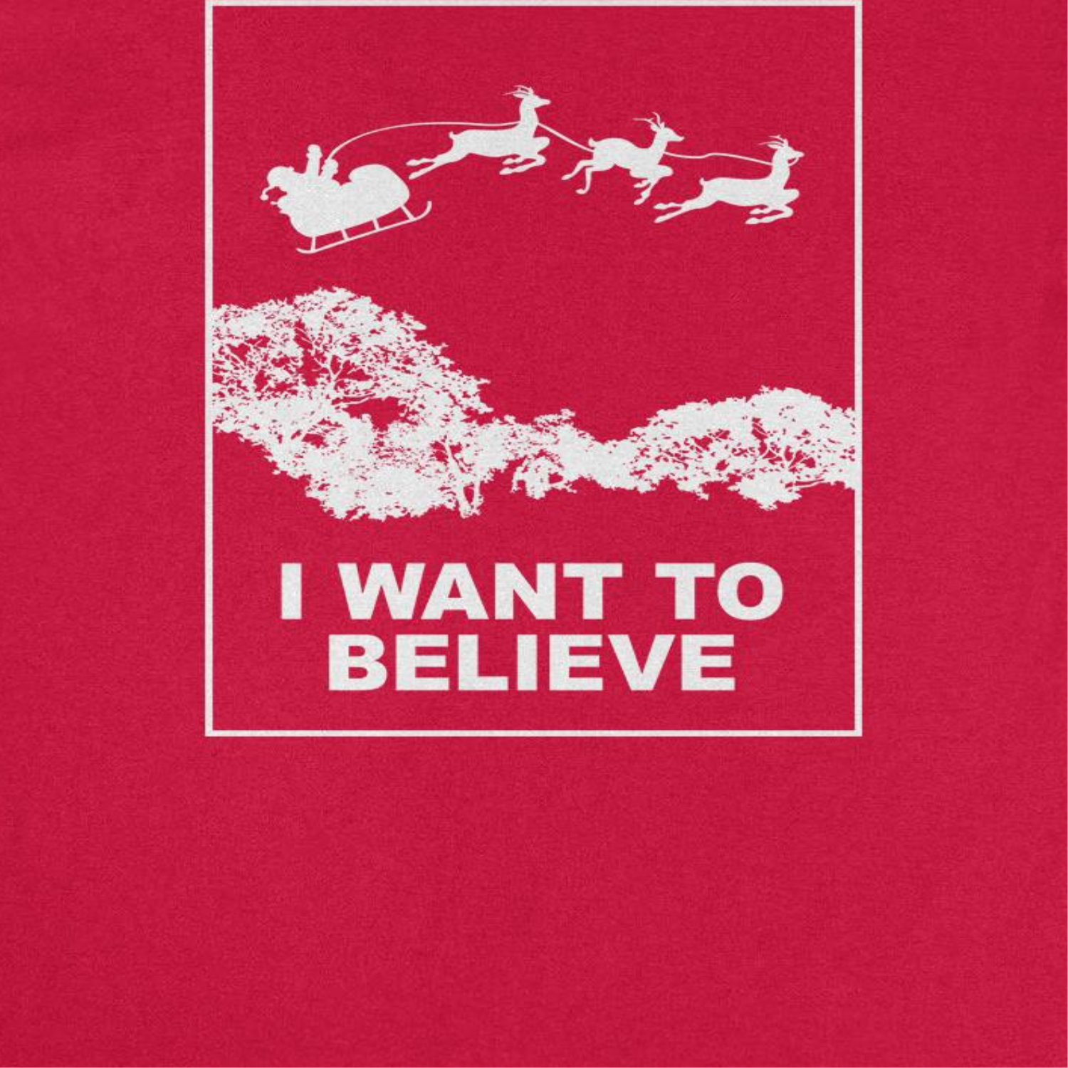 Wholesale Christmas T-Shirt - I Want to Believe