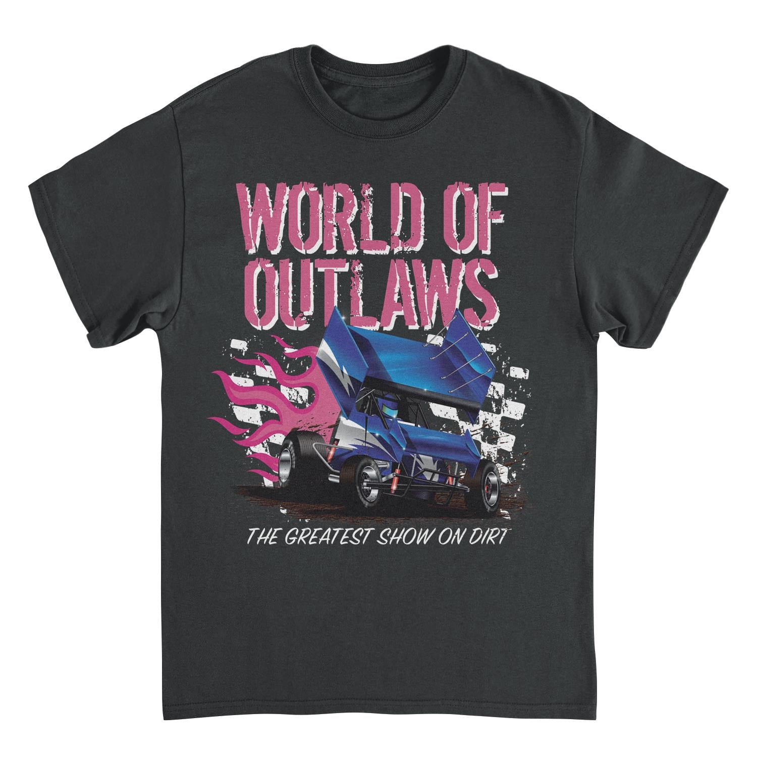 World of Outlaws Grunge Logo Black T-Shirt