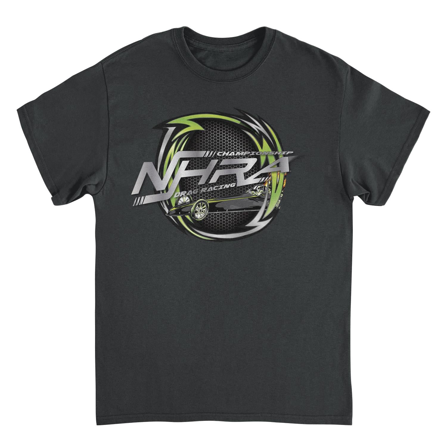 NHRA Championship Drag Racing Thunderbolt Green Black T-Shirt