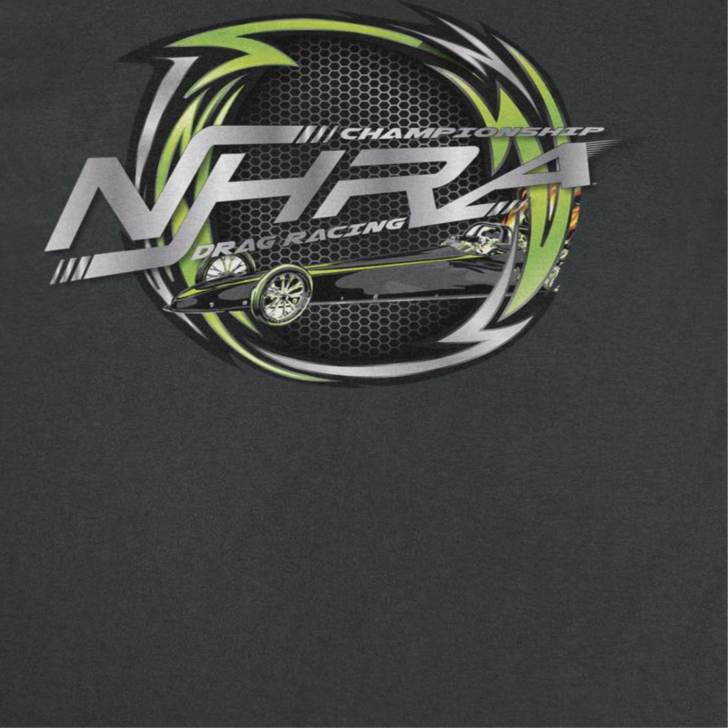 NHRA Championship Drag Racing Thunderbolt Green Black T-Shirt