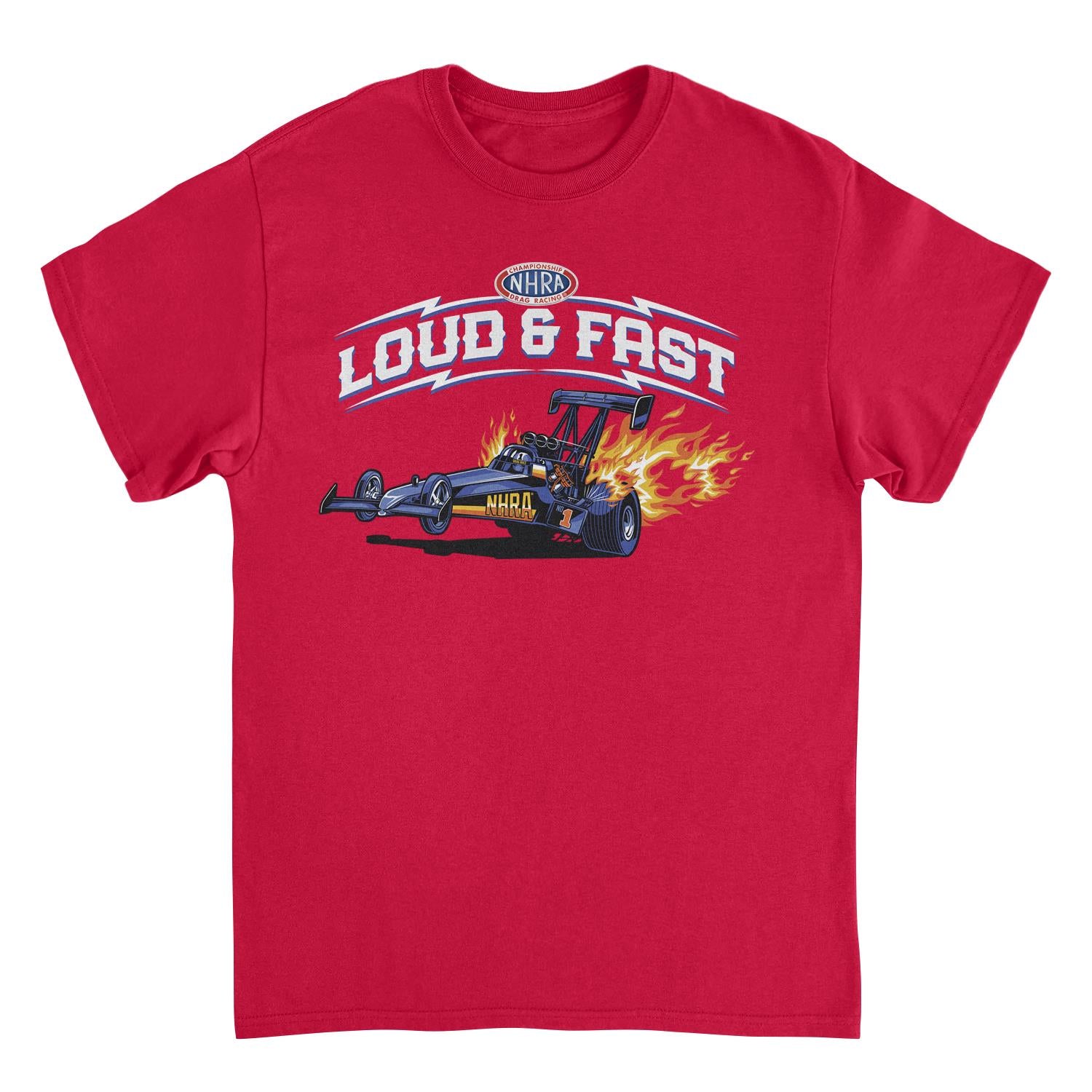 NHRA Loud and Fast Red T-Shirt