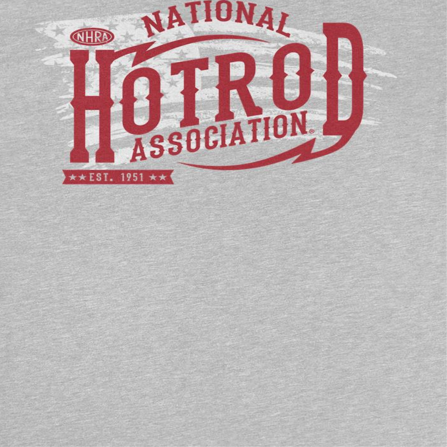 NHRA National Hot Rod Association Red logo Sport Grey T-Shirt