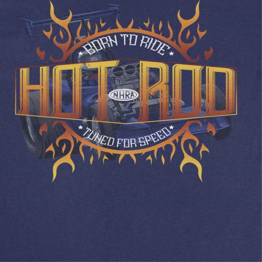 NHRA Born to Ride Tuned For Speed Navy T-Shirt