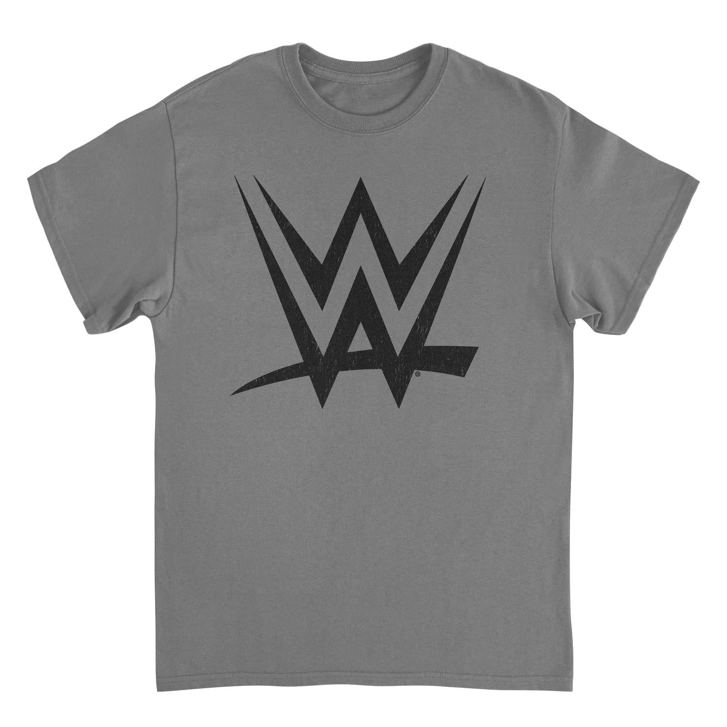 WWE Black Logo Charcoal T-Shirt