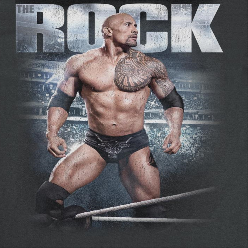 WWE The Rock Black T-Shirt