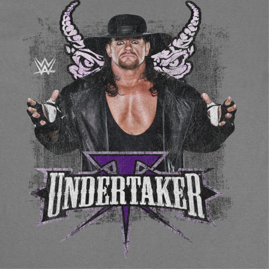 WWE Undertaker Horns Charcoal T-Shirt