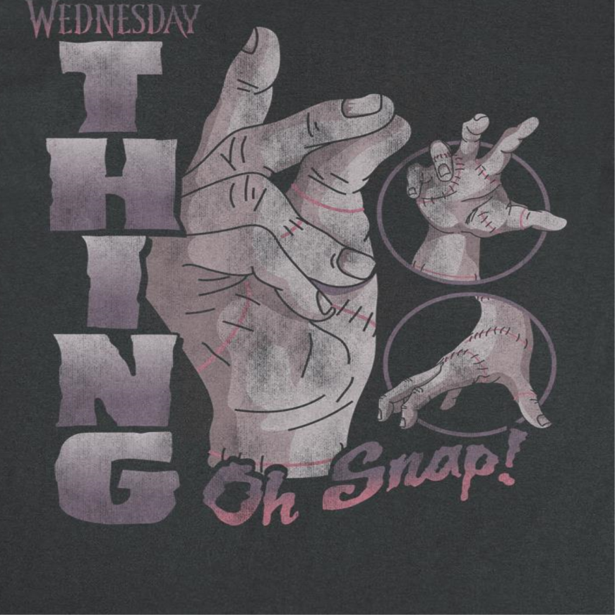Wednesday Thing Oh Snap Black T-Shirt