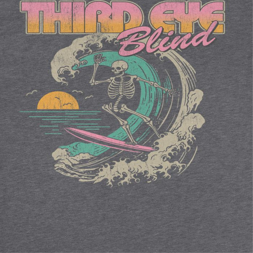Wholesale Third Eye Blind Surf Skeleton Band T-Shirt