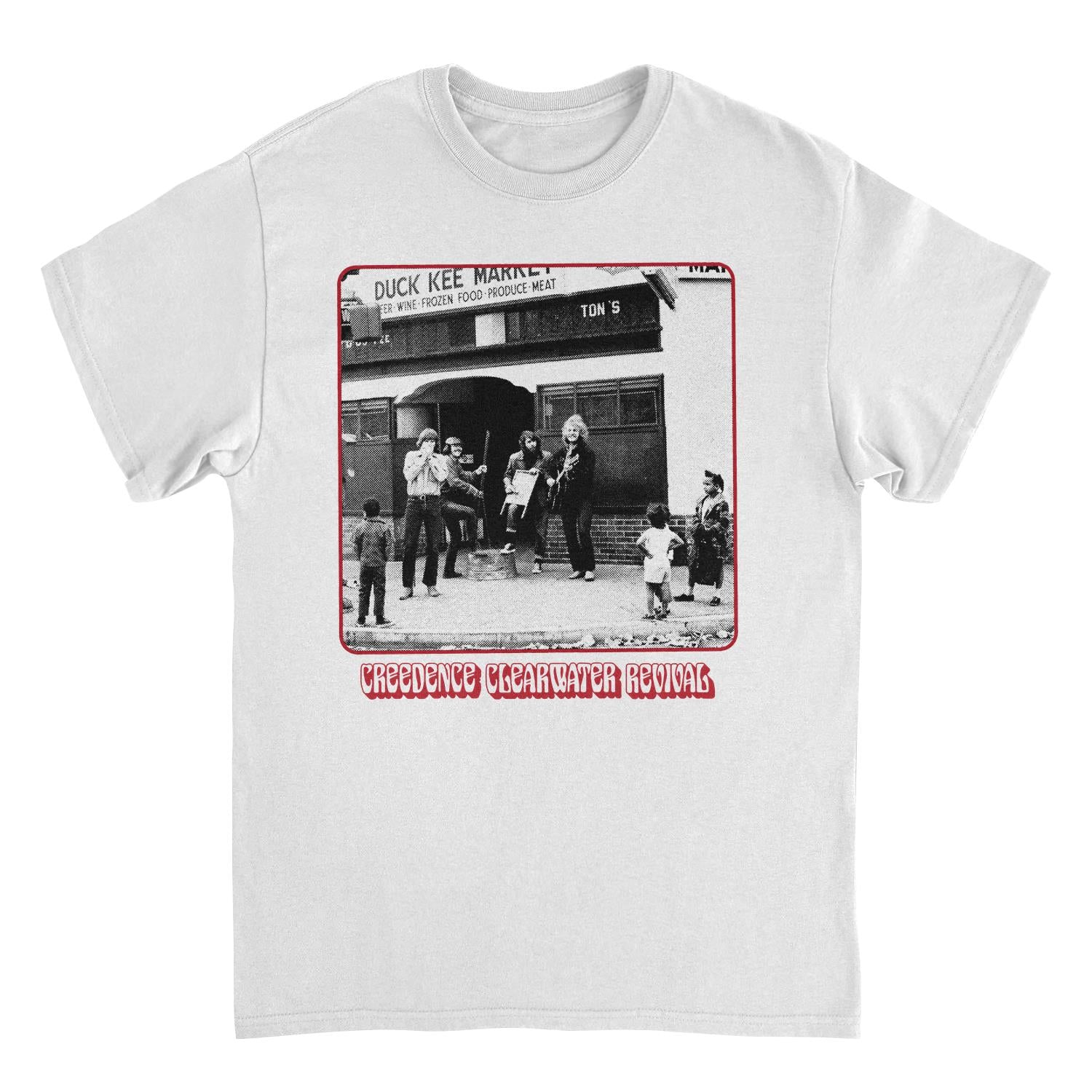 Credence Clearwater Revival CCR Market Band Photo White T-Shirt