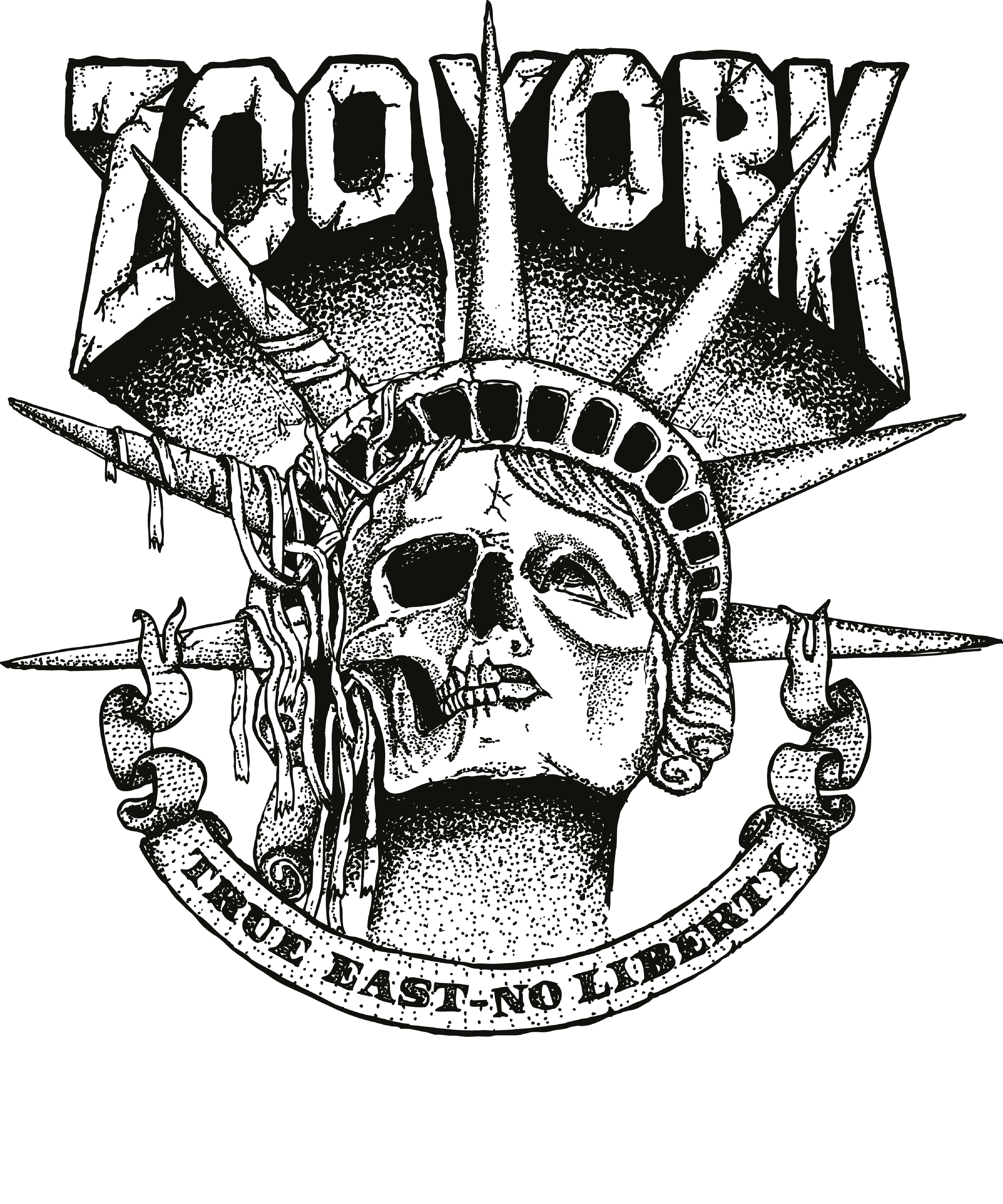 Zoo York True East No Liberty Skull T-Shirt