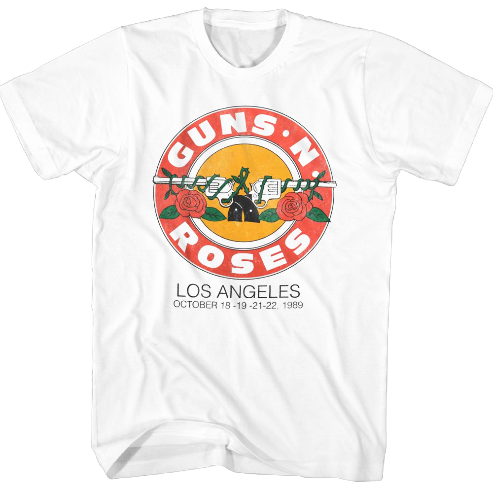 Guns n Roses L.A. 1989 Roses Logo T-Shirt