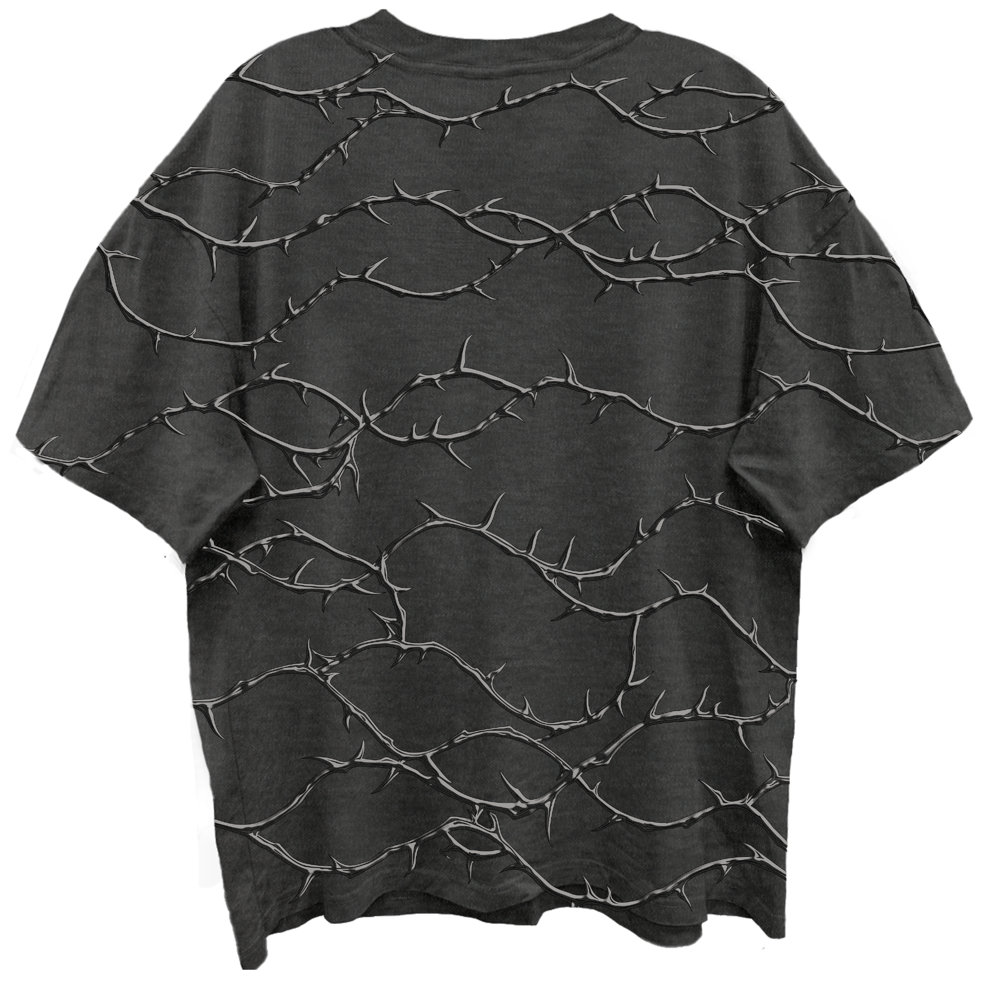 Giant Vintage Guns n Roses Skull Roses 2-Sided Print Vintage Black Enzyme Washed T-Shirt