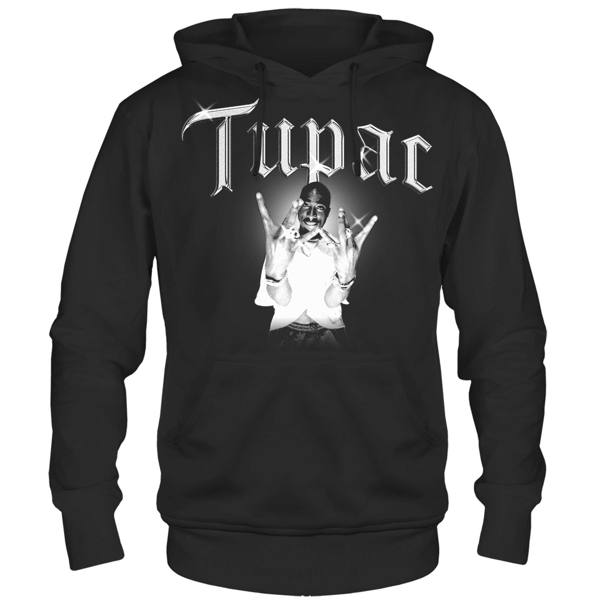 Tupac Photo Black Hoodie Sweatshirt