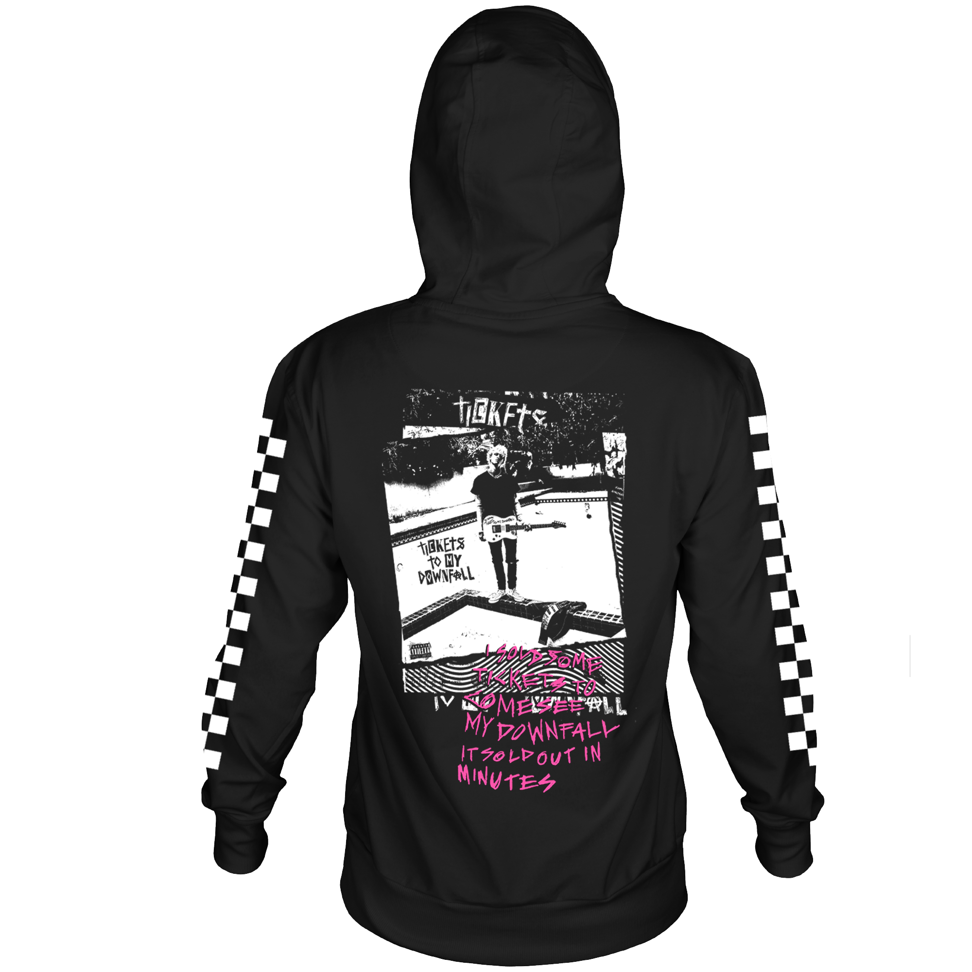 Machine Gun Kelly Tickets To My Downfall 2-Sided Print Black Pull Over Hoodie