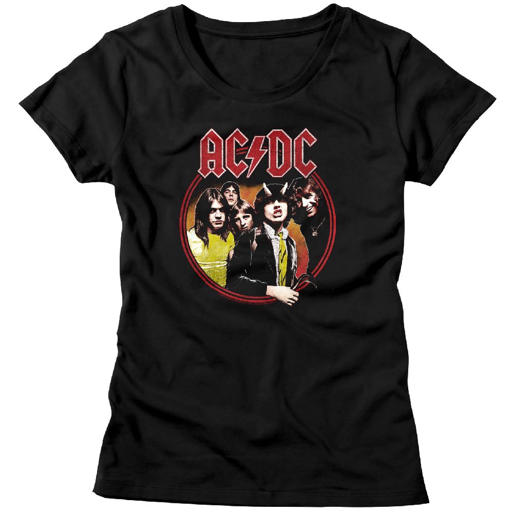 AC/DC Highway to Hell Circle Black Women's T-Shirt