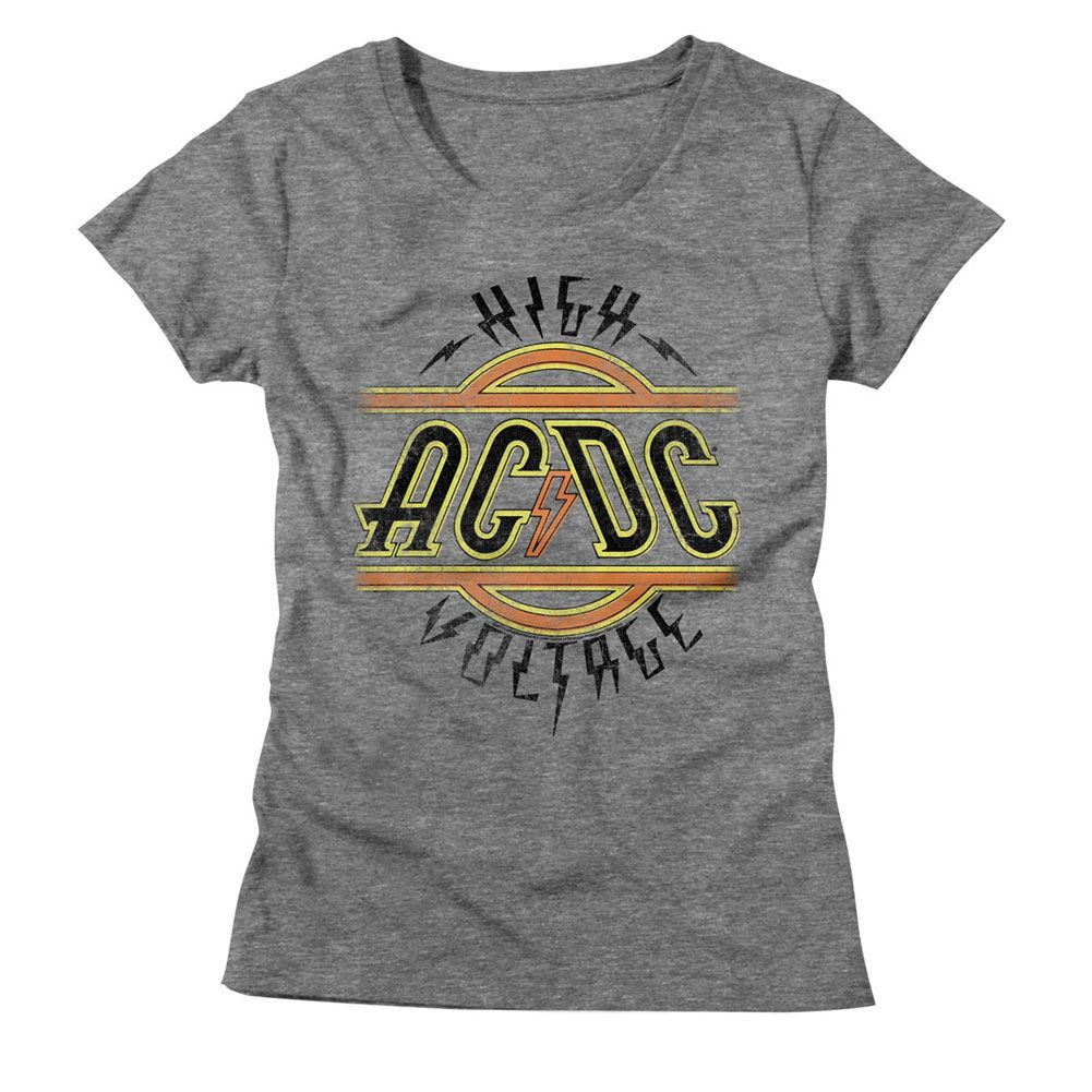 AC/DC High Voltage Heather Gray Women's T-Shirt