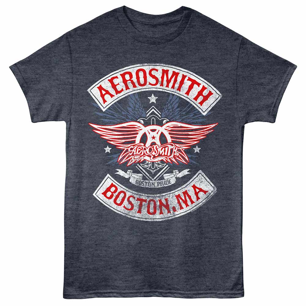 Aerosmith Boston Navy Heather T-Shirt