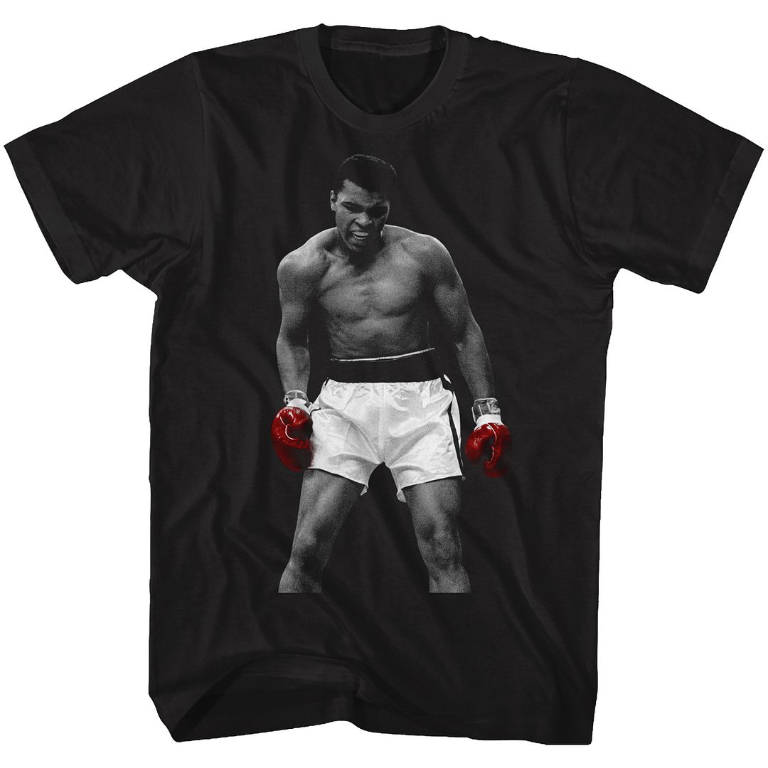 Muhammad Ali Again Classic Graphic Black T-Shirt