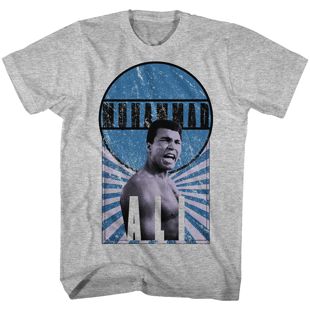 Muhammad Ali Burst O Hammad Gray Heather T-Shirt