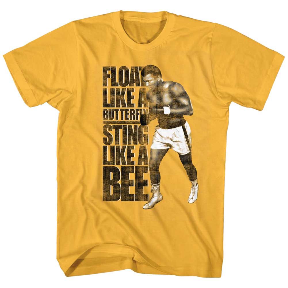 Muhammad Ali Like a Bee Signature Graphic Ginger T-Shirt