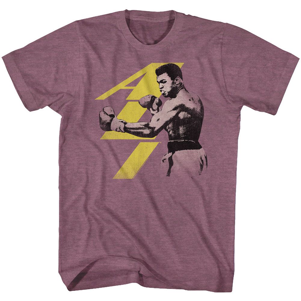 Muhammad Ali Punch Timeless Graphic Vintage Maroon Heather T-Shirt