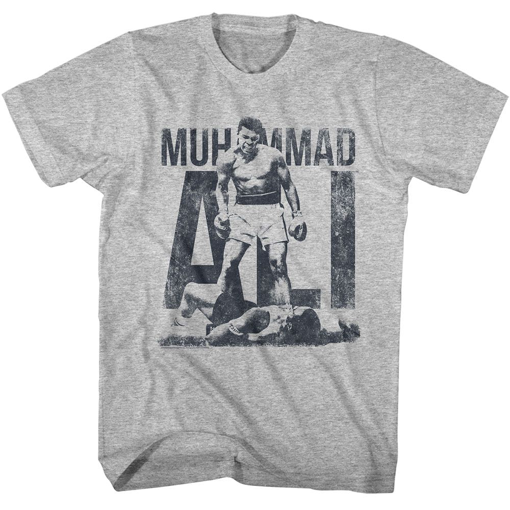 Muhammad Ali Blue Distress Gray Heather T-Shirt