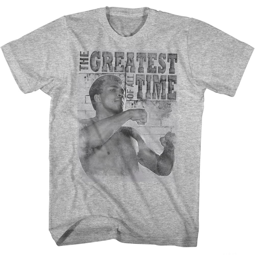 Muhammad Ali Training Stance Vintage-Inspired Graphic Gray Heather T-Shirt
