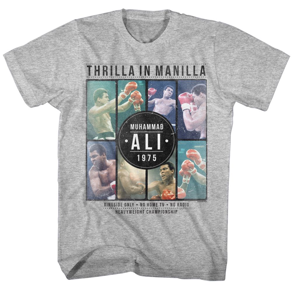Muhammad Ali Collage Classic Graphic Gray Heather T-Shirt