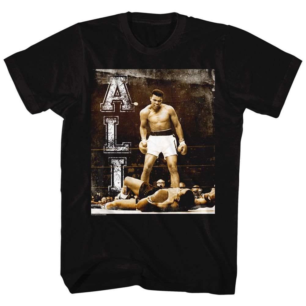 Muhammad Ali Holler at Your Boy Iconic Graphic Black T-Shirt
