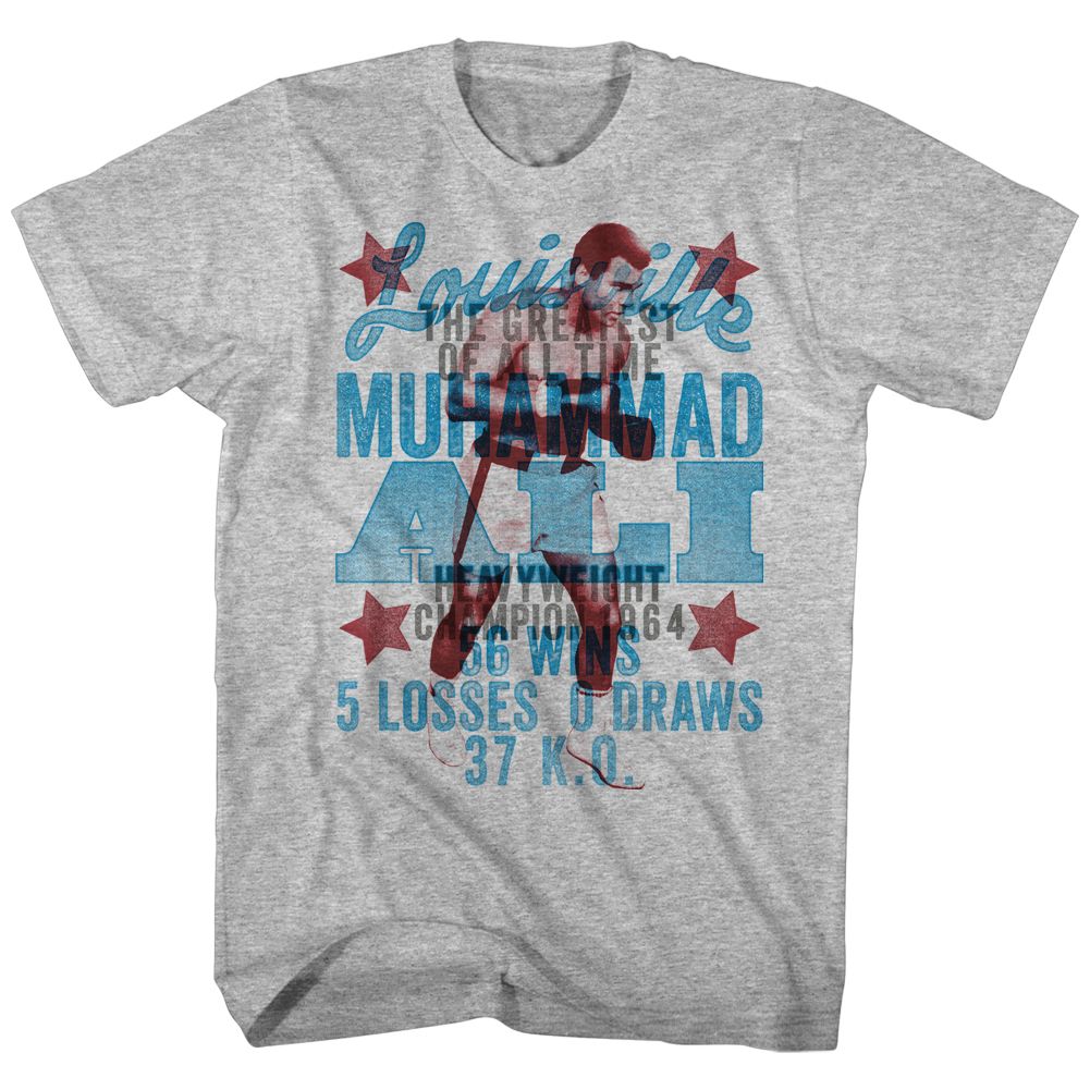 Muhammad Ali Overlay Timeless Graphic Gray Heather T-Shirt