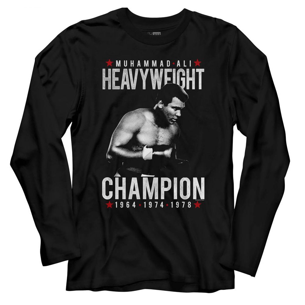 Muhammad Ali Heavychamp Classic Graphic Black T-Shirt