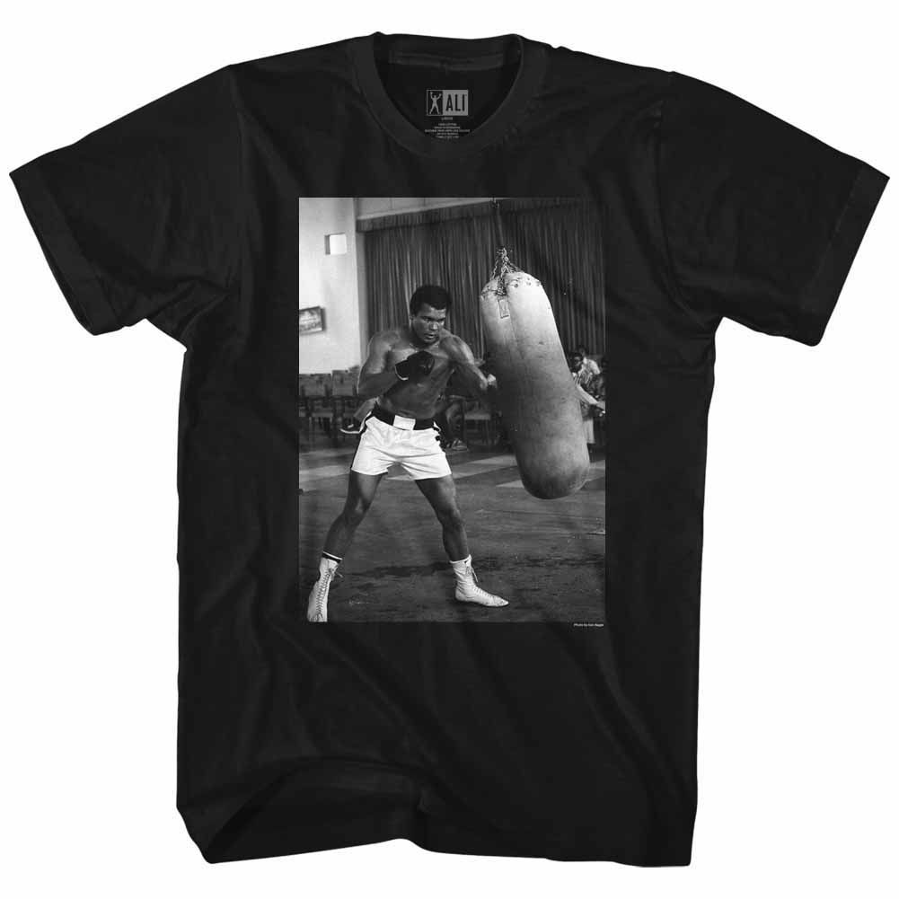 Muhammad Ali Punching Bag Signature Graphic Black T-Shirt