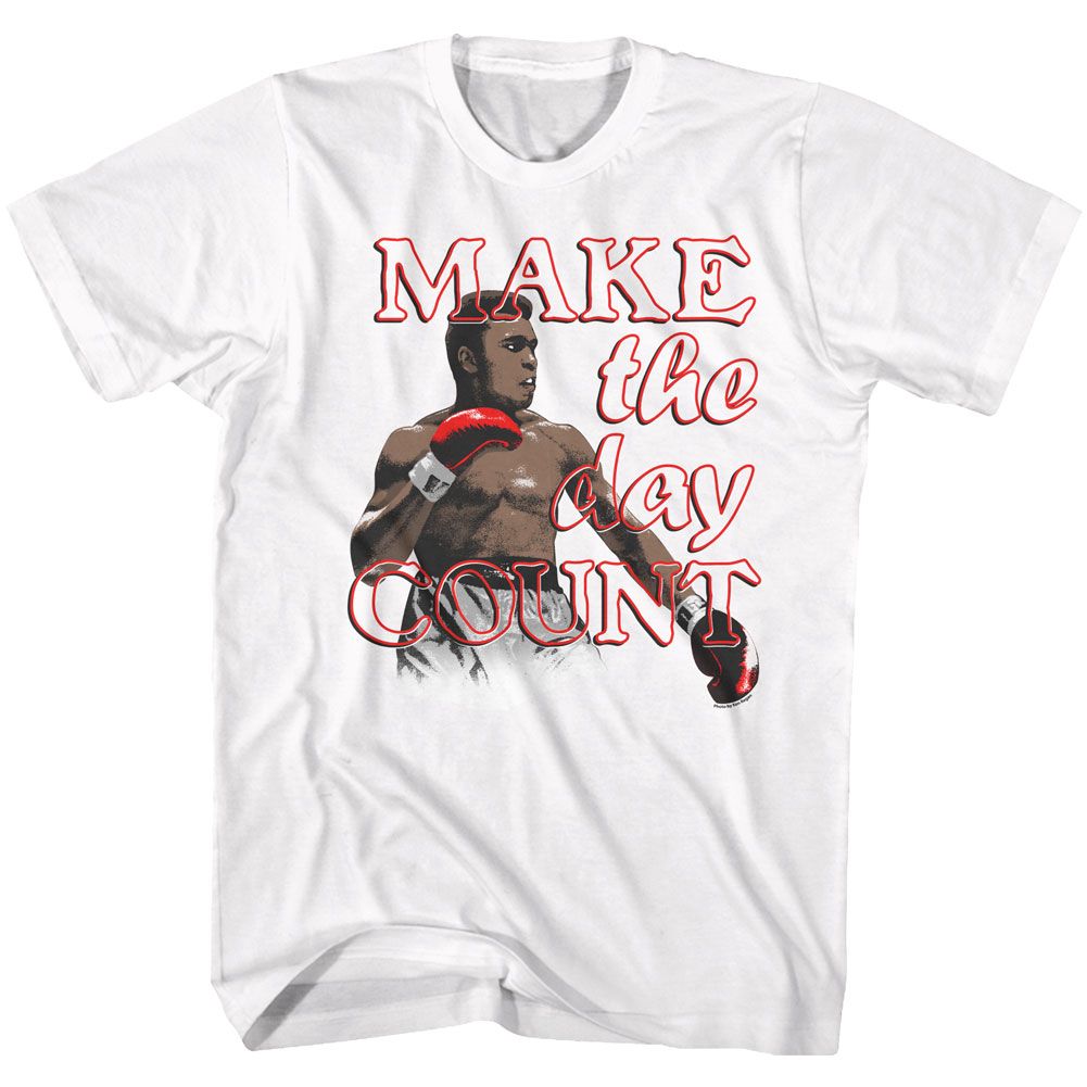 Muhammad Ali Make it Count Vintage-Inspired Graphic White T-Shirt