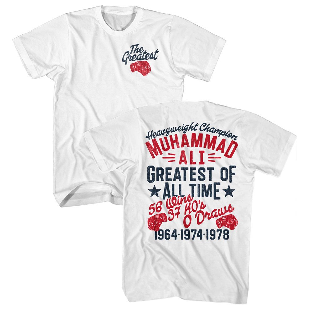 Muhammad Ali the Greatest Glove Timeless Graphic White T-Shirt