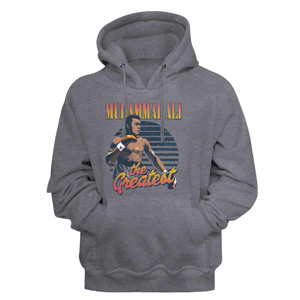 Muhammad Ali Greatest Gradients Gunmetal Heather Hoodie