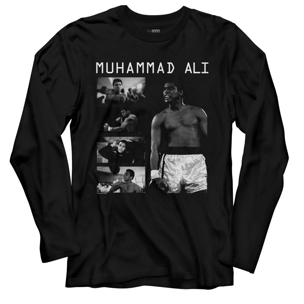 Muhammad Ali Collage Iconic Graphic Black T-Shirt