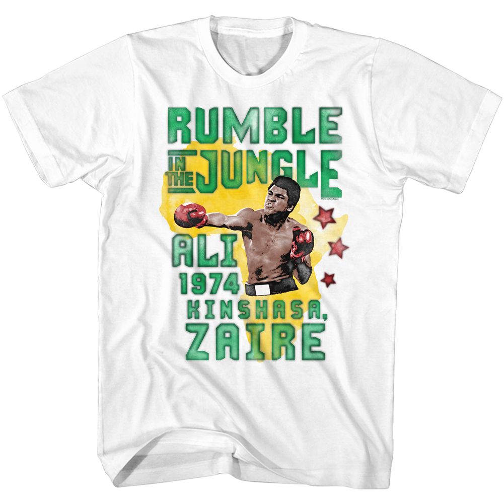 Muhammad Ali Rumble Jungle Heritage Graphic White T-Shirt