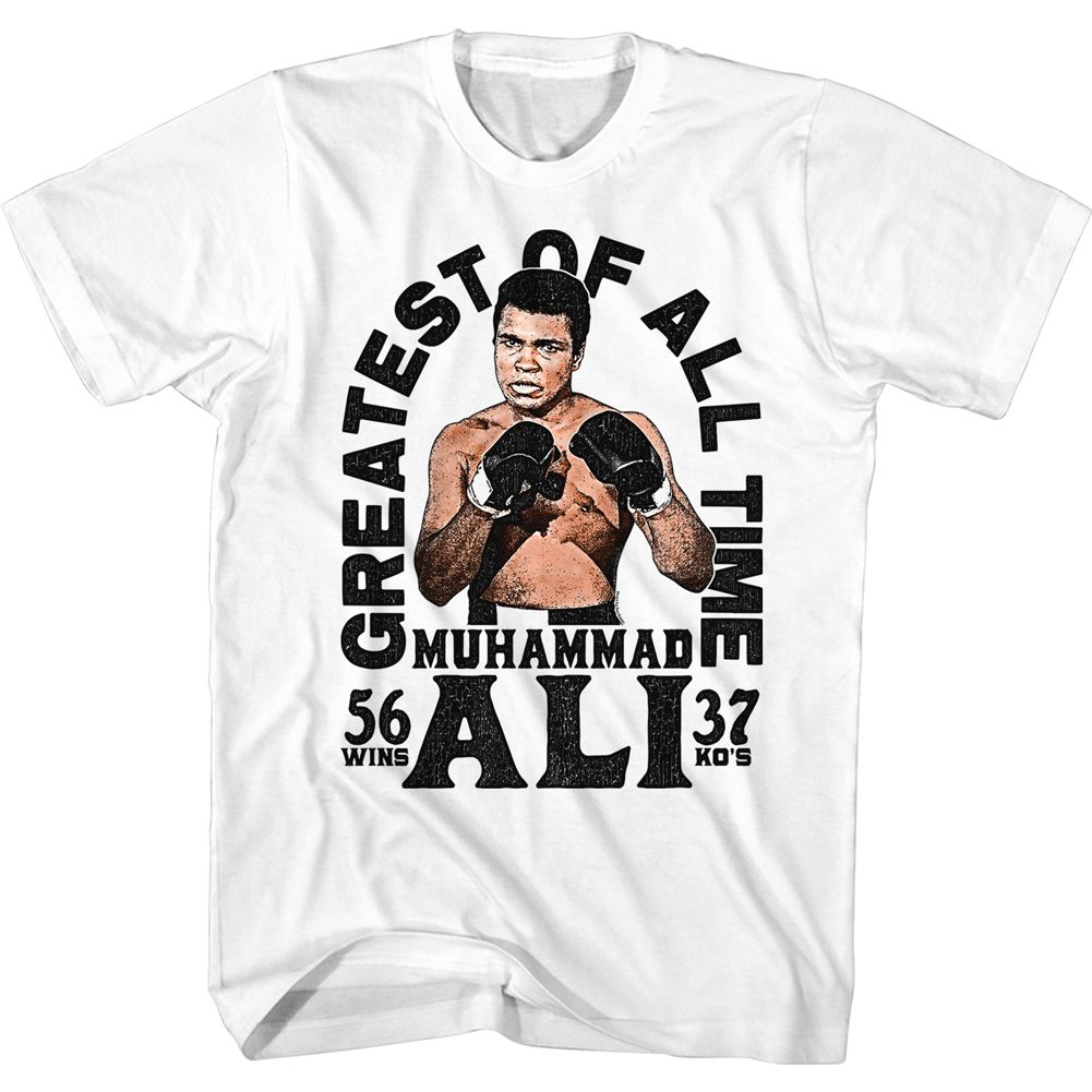 Muhammad Ali 56 Win 37 Ko White T-Shirt
