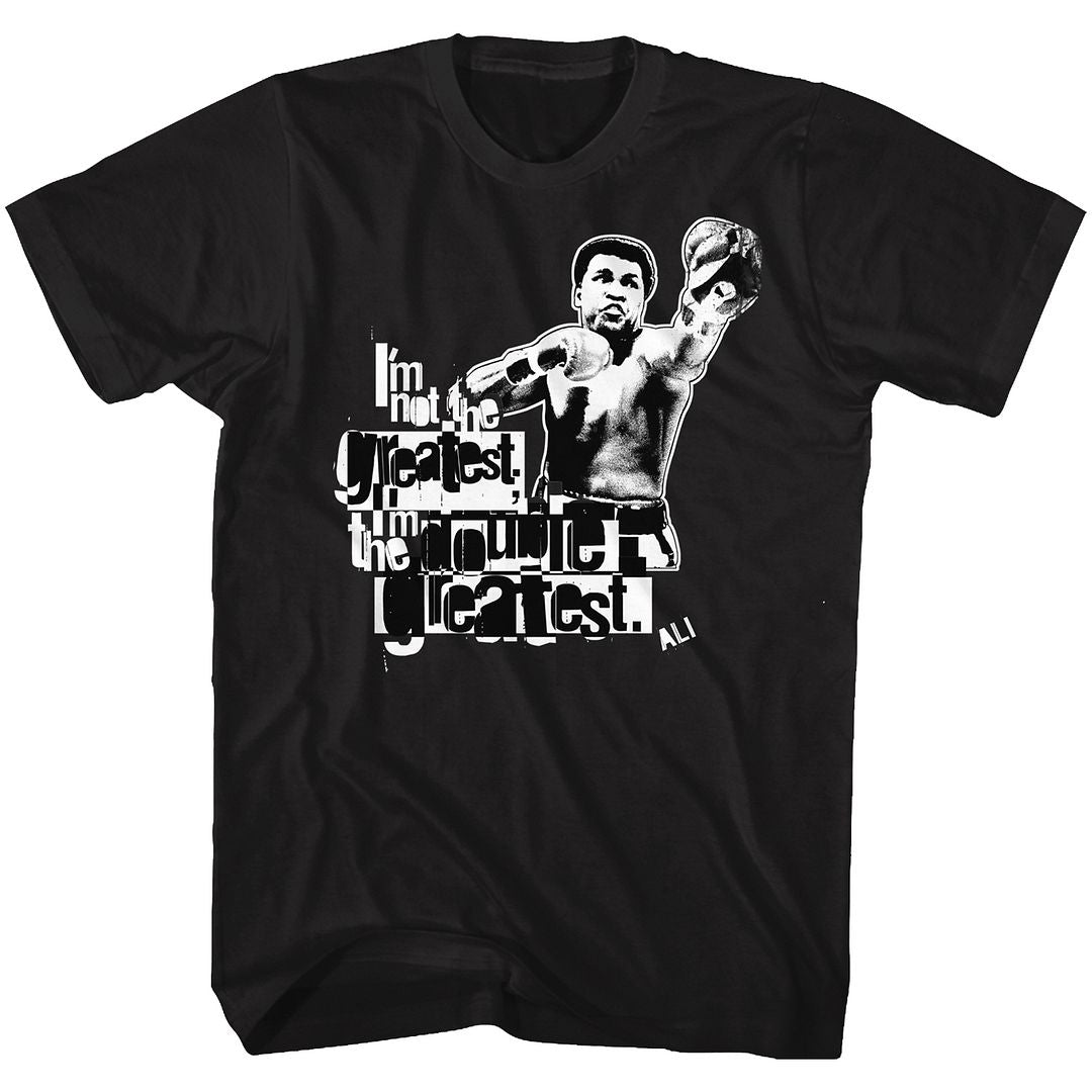 Muhammad Ali Double Great Vintage-Inspired Graphic Black T-Shirt