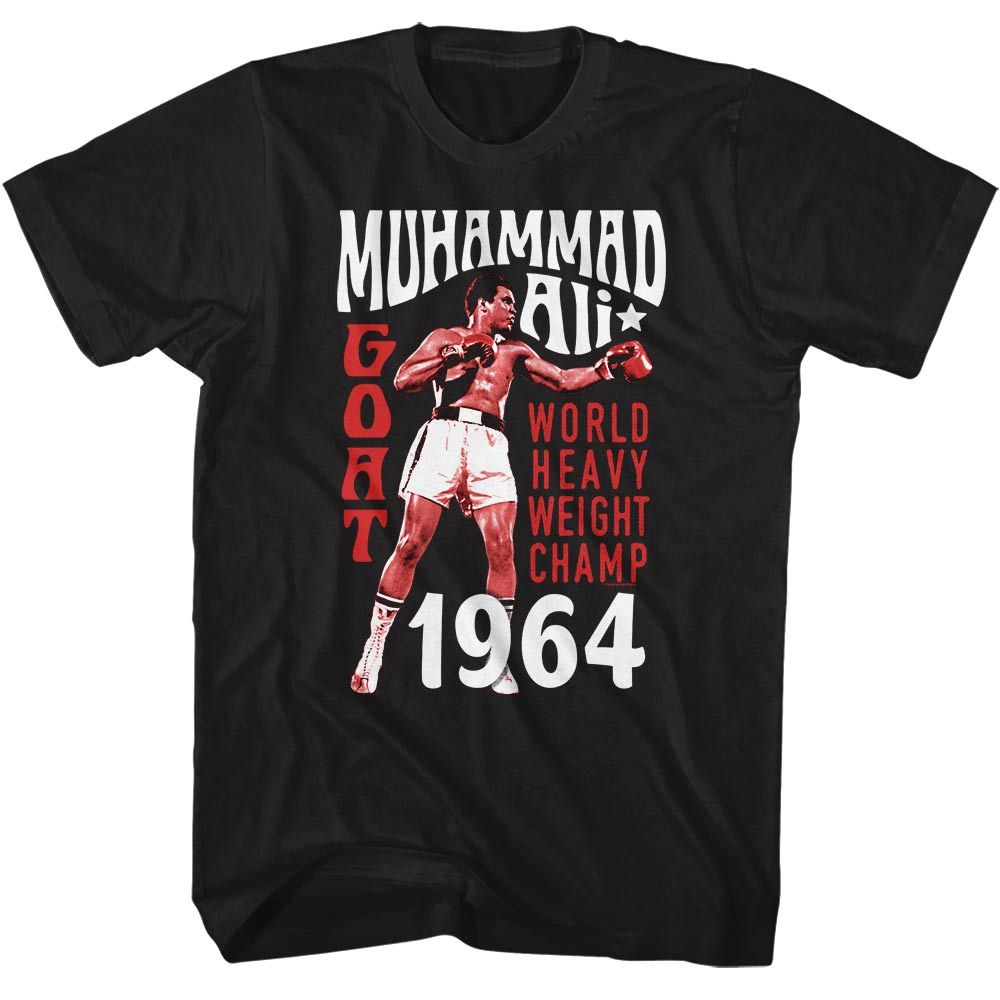 Muhammad Ali World Heavy Weight Champ Timeless Graphic Black T-Shirt