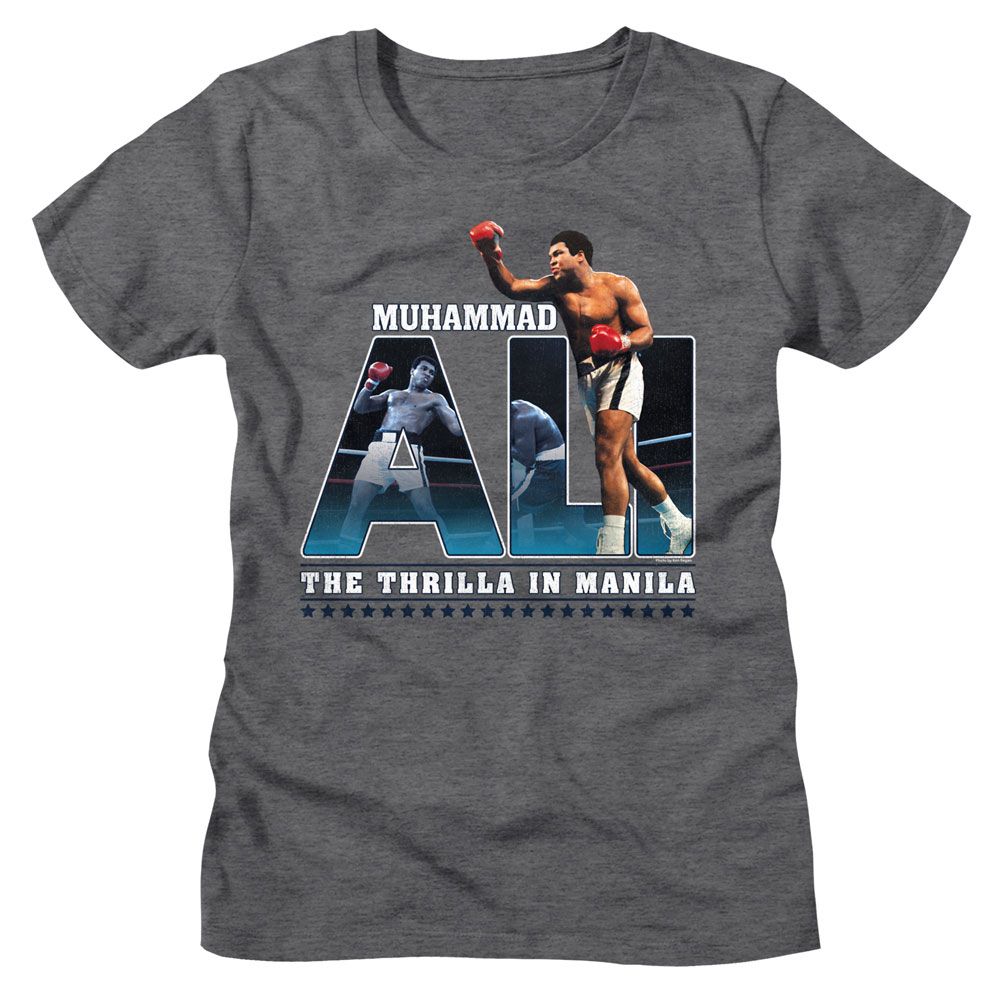 Muhammad Ali Muhammad Ali Oversized Ali Heather Gray Women's T-Shirt