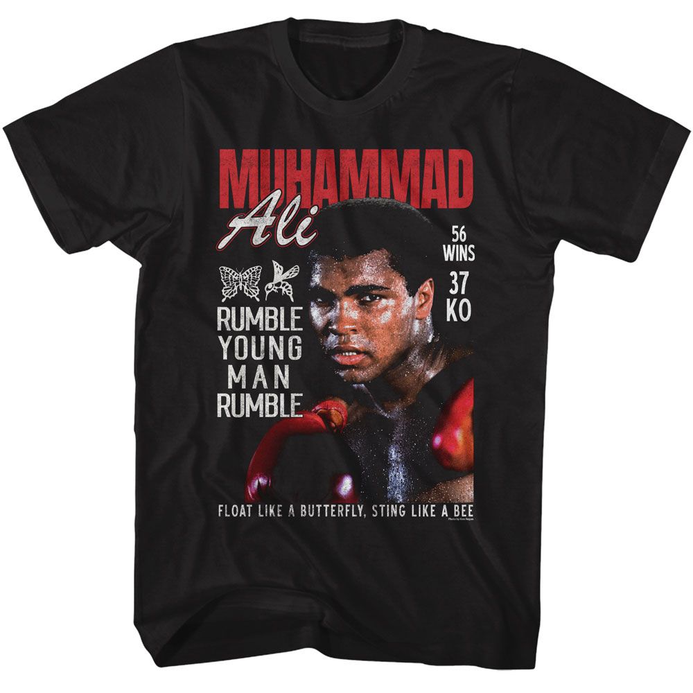 Muhammad Ali Sweat Photograph Black T-Shirt