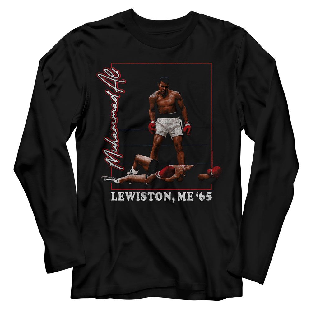Muhammad Ali Lewiston Me 65 Black T-Shirt