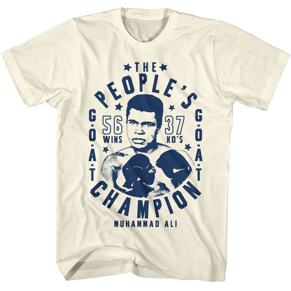 Muhammad Ali Peoples Champ Goat Classic Graphic Natural T-Shirt