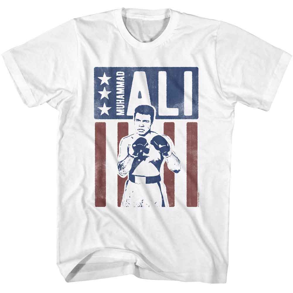 Muhammad Ali Flag White T-Shirt