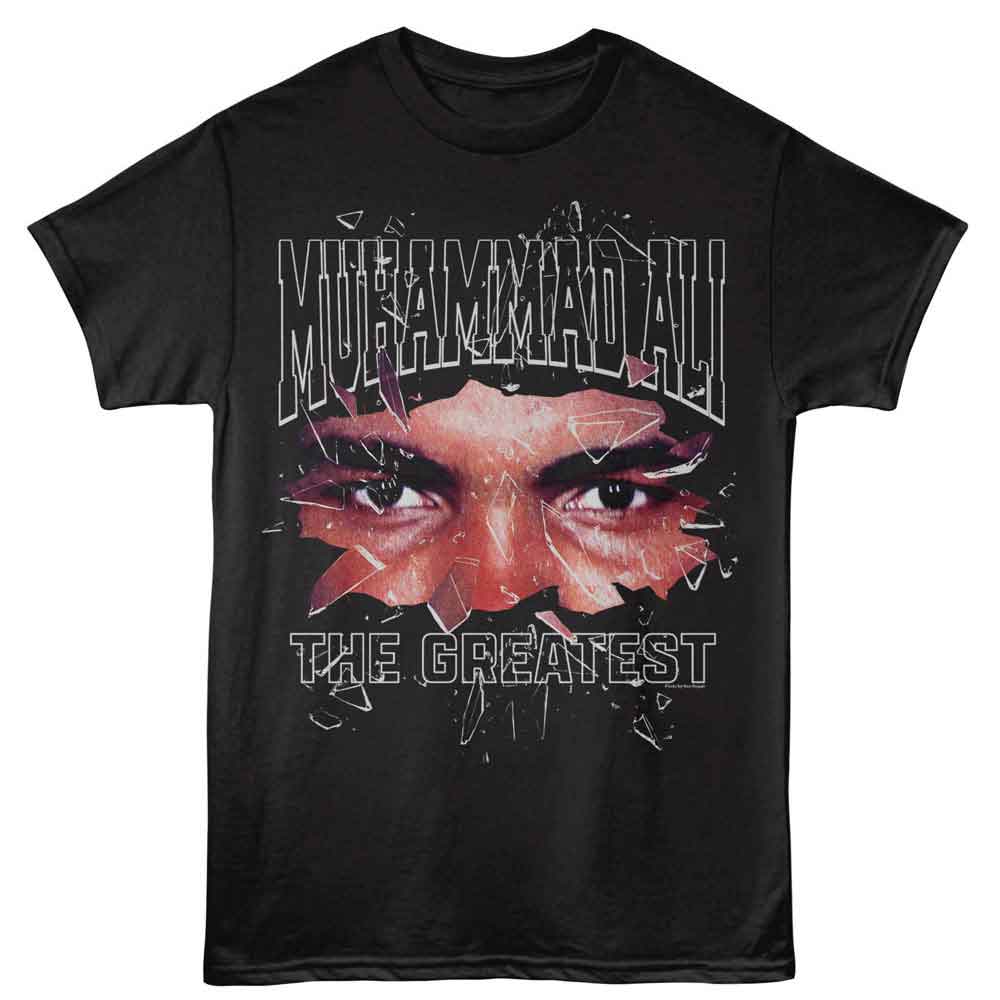 Muhammad Ali Shattered Glass Heritage Graphic Black T-Shirt