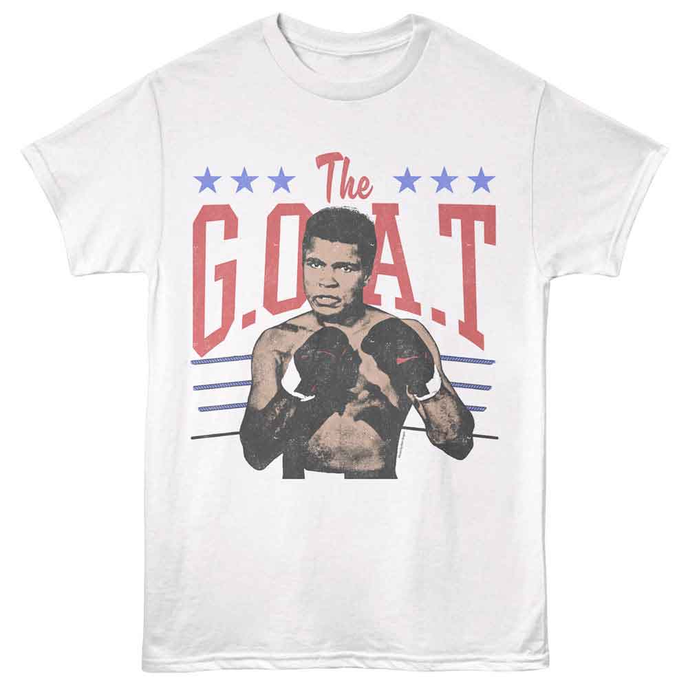 Muhammad Ali the Goat Timeless Graphic White T-Shirt
