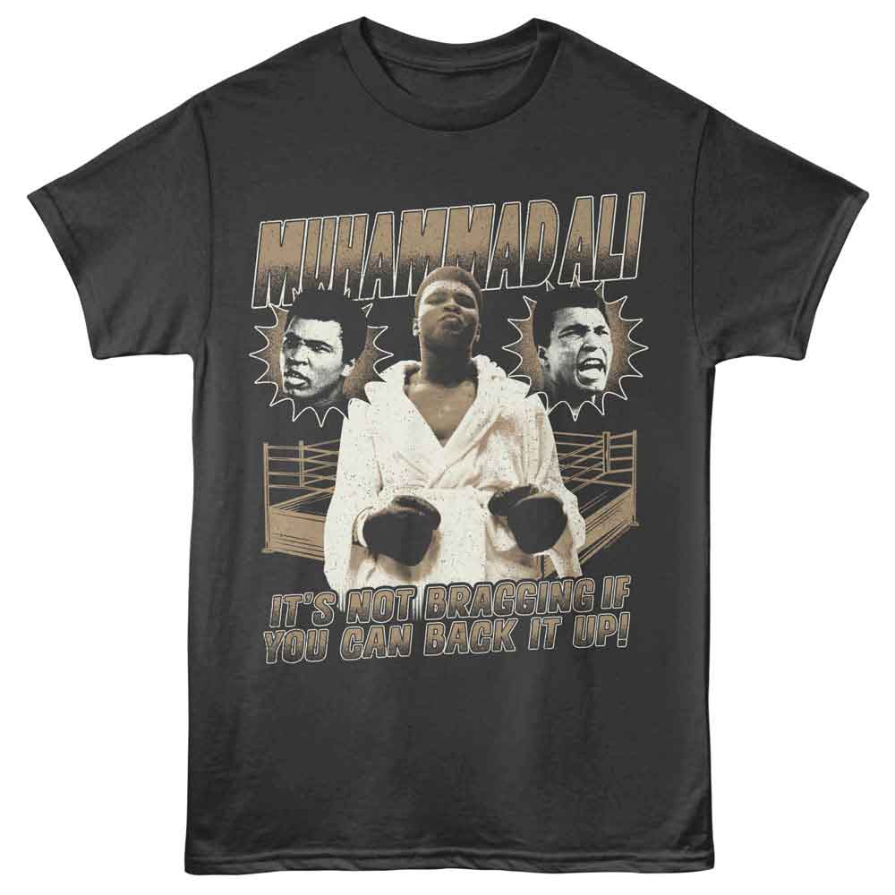 Muhammad Ali Not Bragging Iconic Graphic Smoke T-Shirt
