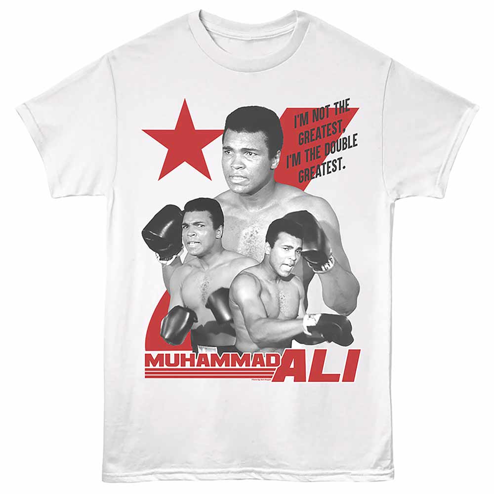 Muhammad Ali Double Greatest White T-Shirt