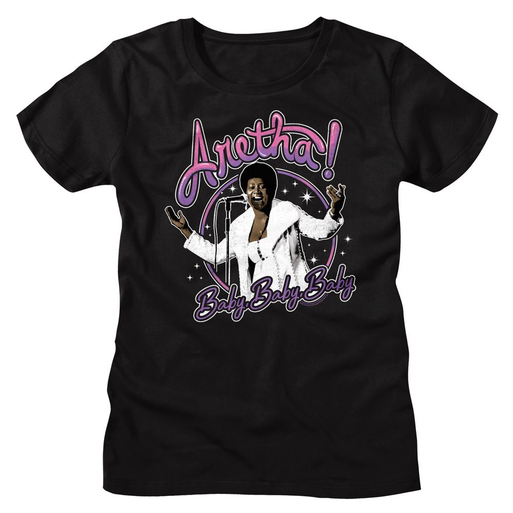 Aretha Franklin Aretha Baby Baby Baby Black Women's T-Shirt